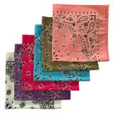 Made in the USA Assorted Paisley  Bandanas -6 Pack, 22" x 22", 100% Cotton Additional