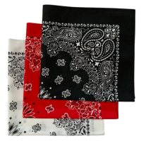 Made in the USA Assorted Paisley  Bandanas -3 Pack, 22" x 22", 100% Cotton additional