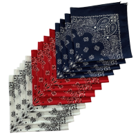 Made in the USA Assorted Paisley  Bandanas - 12 Pack, 22" x 22", 100% Cotton