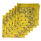 Made in the USA Paisley  Bandanas - 6 Pack, 22" x 22", 100% Cotton