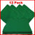 14" x 14" Green Bandanas Solid Color (12 Pk) 100% Cotton