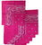 Hot Pink Paisley Bandanas (12 Pk) 22" x 22" 100% Cotton