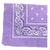 Lavender Paisley Bandana 22" x 22" 100% Cotton