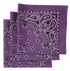 Lavender Paisley Bandanas - Made In The USA (3 Pk) 22" x 22"